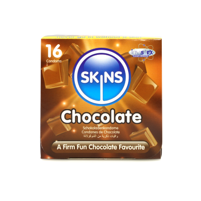 Skins Condoms Chocolate Cube 16 Pack - International 1 