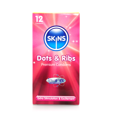 Skins Condoms Dots & Ribs 12 Pack
