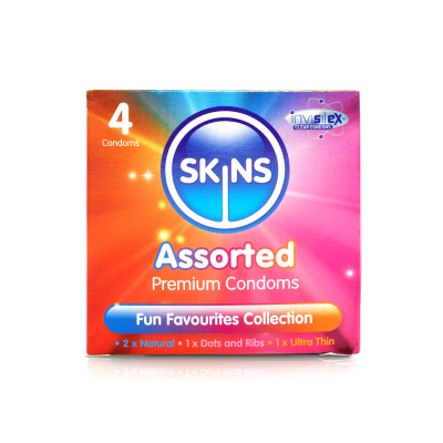 Skins Condoms Assorted 4 Pack - D&R, NAT, UT