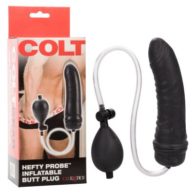 COLT Hefty Probe Inflatable Butt Plug - Black